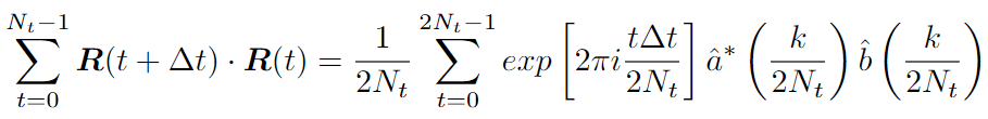 Changing the upper limit is because of the definition of a cyclic correlation. We use zero padding to take it into account.